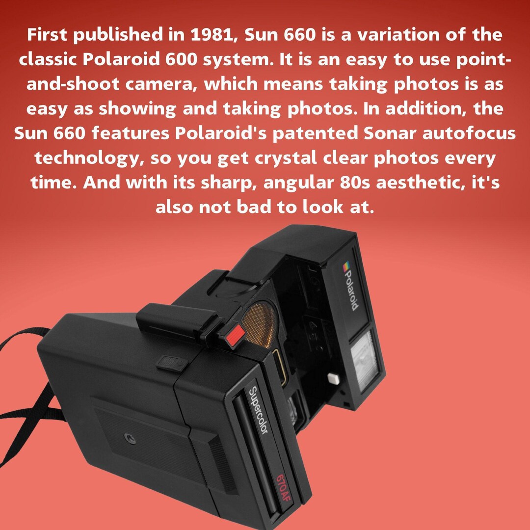 Polaroid 670 Af Autofocus Instant Film Camera Vintage 80s