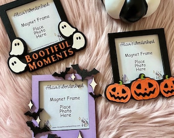 Spooky Magnet Frame | Magnet Photo Frames| Decorative Fridge Magnets| Handmade Magnetic Frames| Gift Magnet Frames| Picture Holders