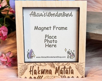 No Worries, Magnet Frame | Magnet Photo Frames| Decorative Fridge Magnets| Handmade Magnetic Frames| Gift Magnet Frames| Picture Holders