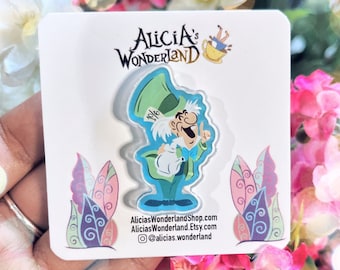 Mad Hat Acrylic Pin | Acrylic Pin | Wonderland Pin | Birthday | Un-Birthday | Fan Art Pin| Collectable Pins | Wonderland