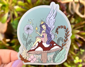 Queen Fairy Sticker | Vinyl Sticker |Fairy Fantasy Sticker | Dishwasher safe & Weatherproof sticker | Laptop Sticker | Journaling