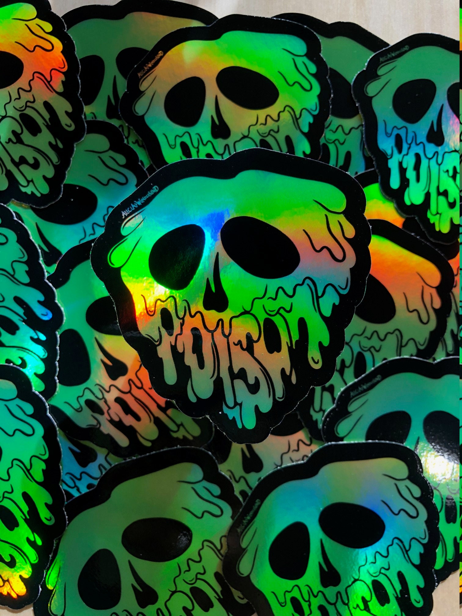 Poison Holographic Sticker | Fan Art Sticker | Spooky Sticker | Flask ...