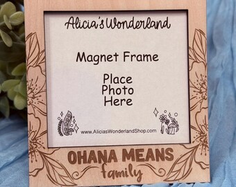 Ohana Magnet Frame | Magnet Photo Frames| Decorative Fridge Magnets| Handmade Magnetic Frames| Gift Magnet Frames| Picture Holders