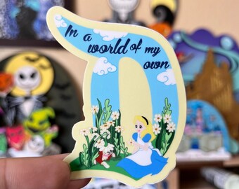 World of my Own  | Fan Art Sticker | Fantasy Sticker | Dishwasher safe & Weatherproof sticker