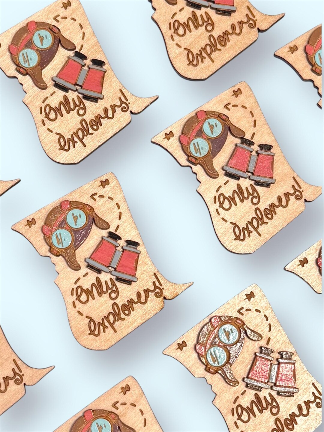 Explorers Only Wood Pin or Magnet | Handcrafted Wood Pin |wood Lapel ...