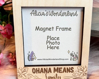 Ohana Magnet Frame | Magnet Photo Frames| Decorative Fridge Magnets| Handmade Magnetic Frames| Gift Magnet Frames| Picture Holders