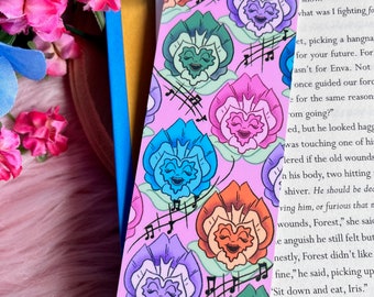 Pansy Flowers Bookmark | Fan Art Bookmark | Book Reader Gift | Fantasy Bookmark