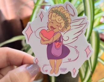 Cupid Cutie Sticker | Dishwasher safe & Weatherproof sticker | Laptop Sticker| Waterproof Sticker |Art Sticker |Cupid Cuties |Cupid Sticker