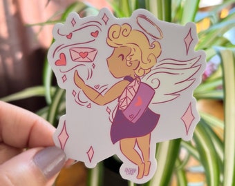 Love Letters Sticker | Dishwasher safe & Weatherproof sticker | Laptop Sticker| Waterproof Sticker |Art Sticker |Cupid Cuties |Cupid Sticker