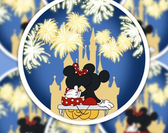 Fireworks by the Castle Sticker | Princess Sticker | Fan Art Sticker | Fantasy Sticker | Dishwasher safe & Weatherproof sticker