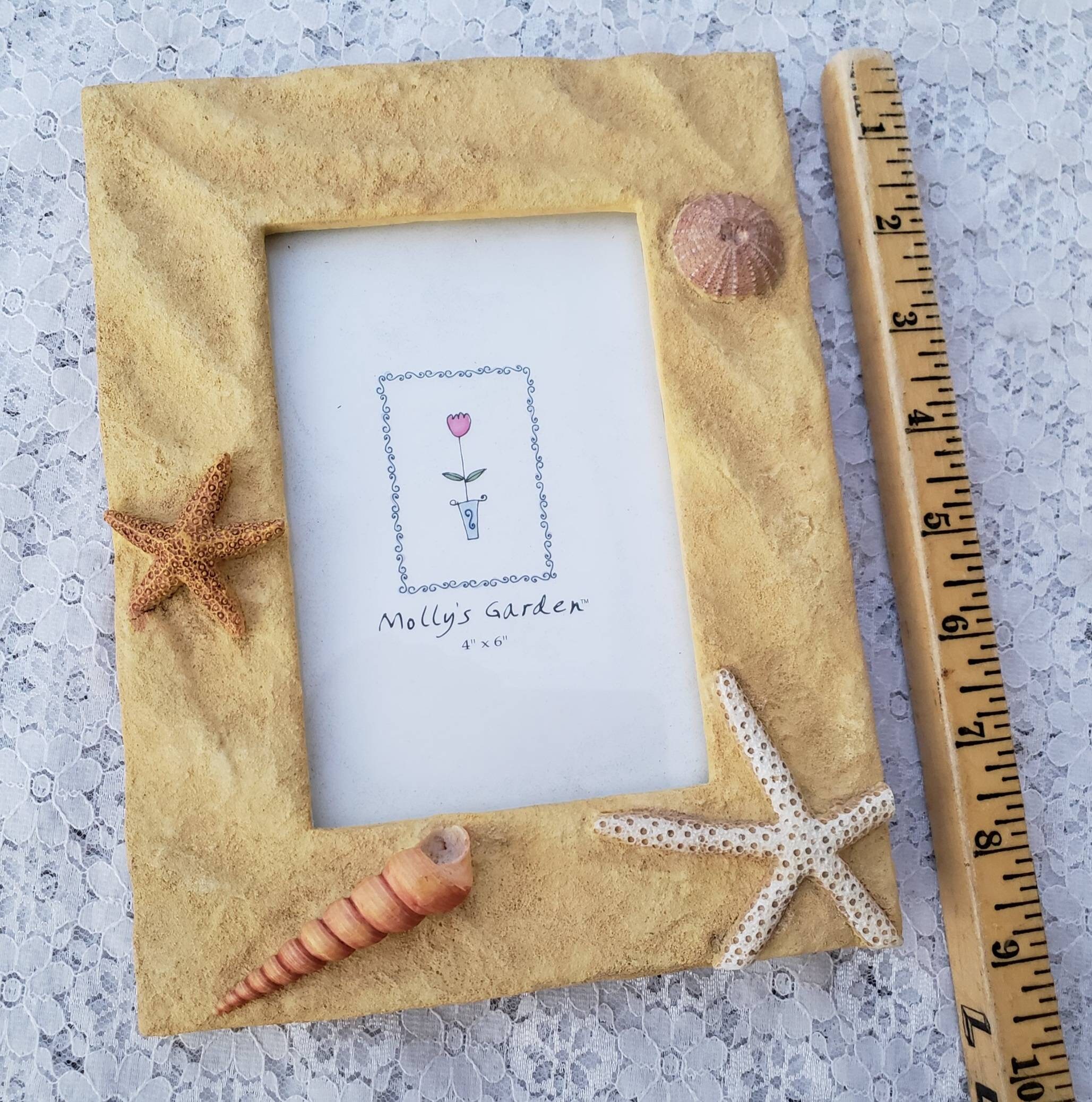 Resin Picture Frame Beach Theme by Molly's Garden Fits 4 Etsy