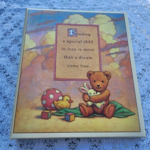 Adoption Album Vintage Hallmark Adopted Child&#39;s Baby Book Memory Keepsake Memories