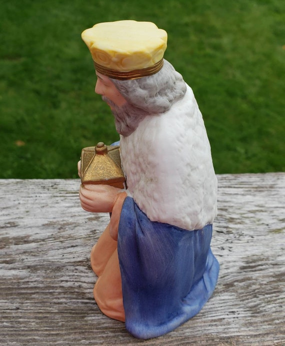 King Wise Man 5260 Nativity Figurine Homco Home Interiors Replacement Piece Ceramic Christmas Decor Manger Scene Magi