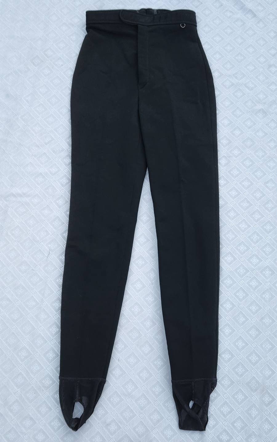 Ski Pants Black Schoeller Skifans Roffe Stirrup Vintage Women s Size 10 Long Winter Sports Style 3535