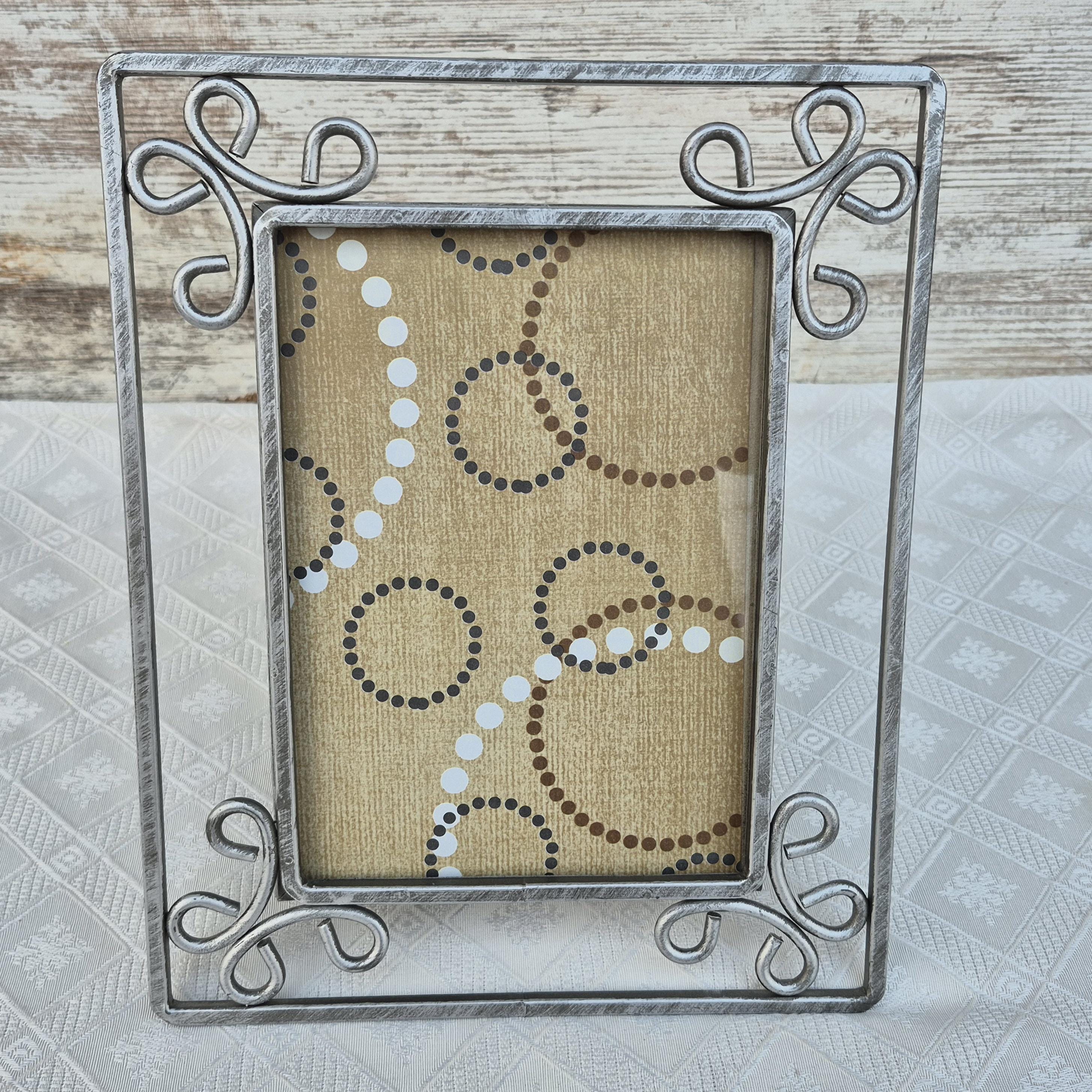 Silver Ornate Loop Twisted Metal Picture Frame for 5x7 Inch Photo - Etsy