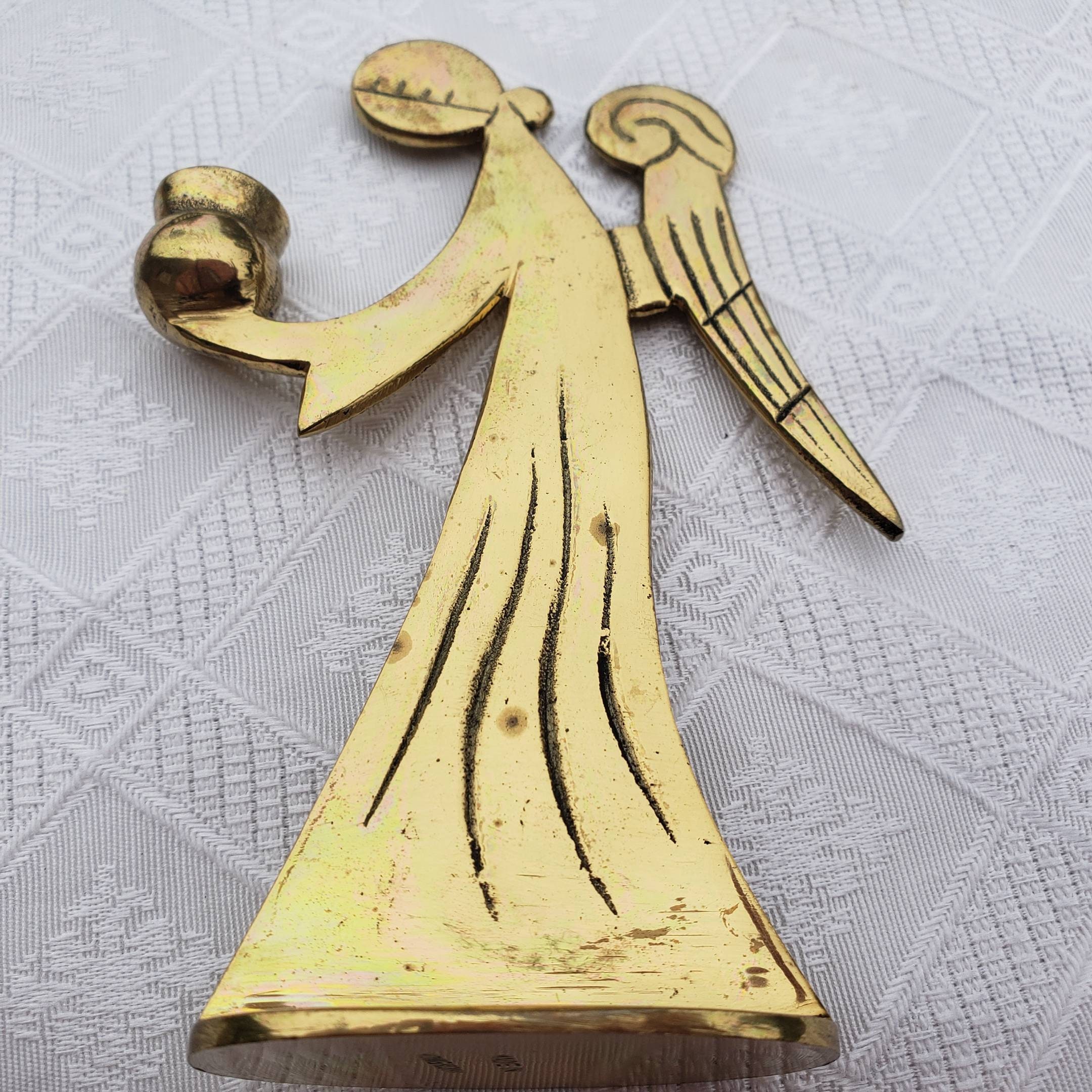 Vintage Angel Solid Brass Candle Holders Set Candle Accessory Etsy