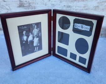 Double Hinged Picture Frame, Rare Woods Collection by Burnes of Boston, For Multiple Photos, New in Box, Collage Multi