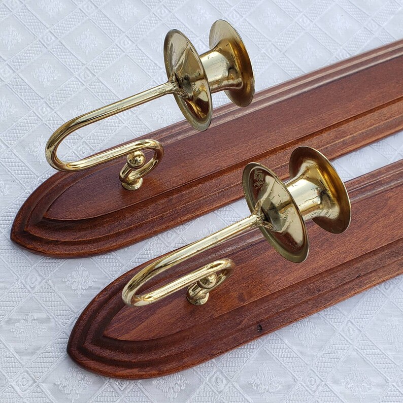 Sconces and YOUR CHOICE of Votive Cups Home Interiors Wood Etsy