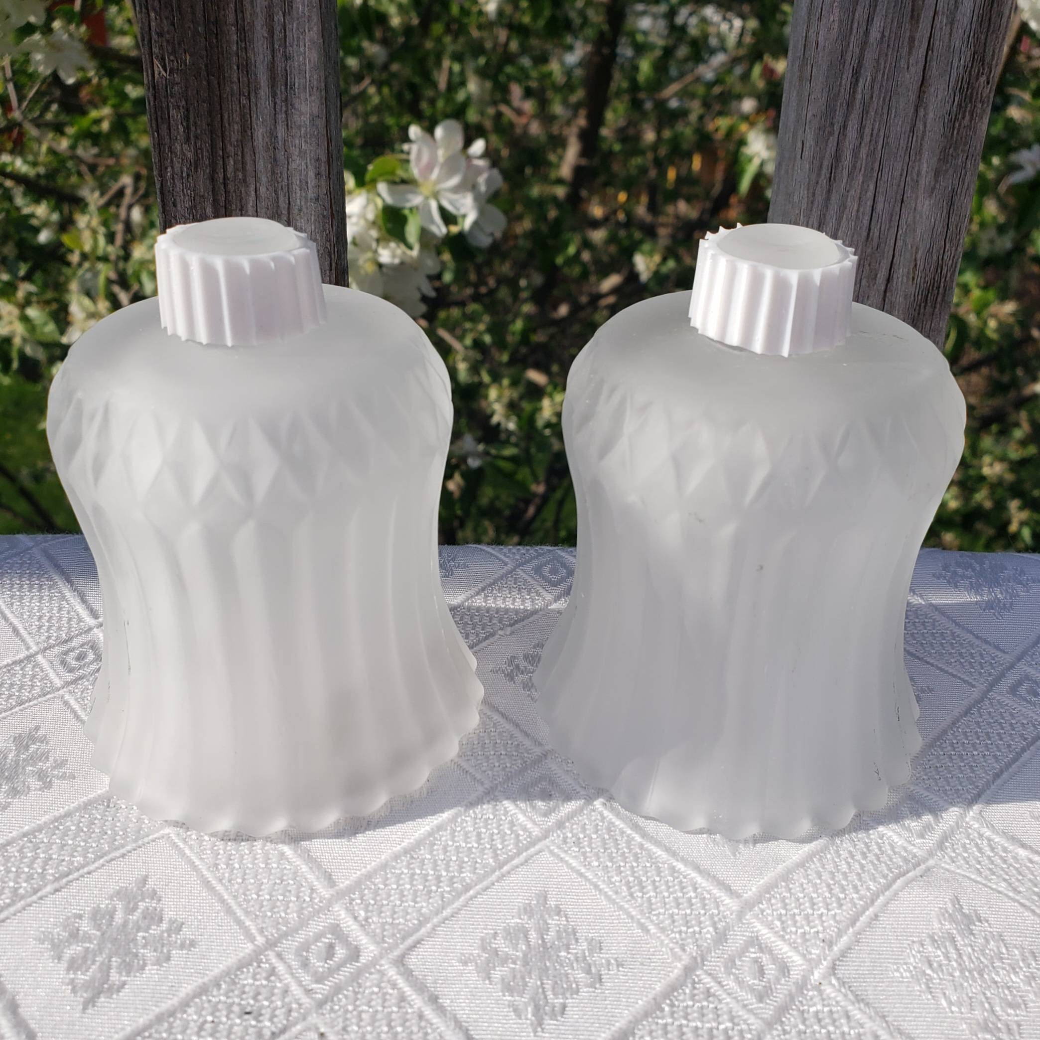 Small Short Fluted Ribbed for Sconces Glass Candle Holders with Pegs Wall Decor Set of 2 Votive Cups