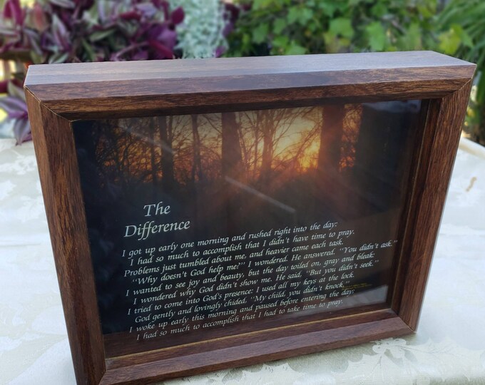 The Difference Poem, Take Time to Pray, Spiritual God Religious