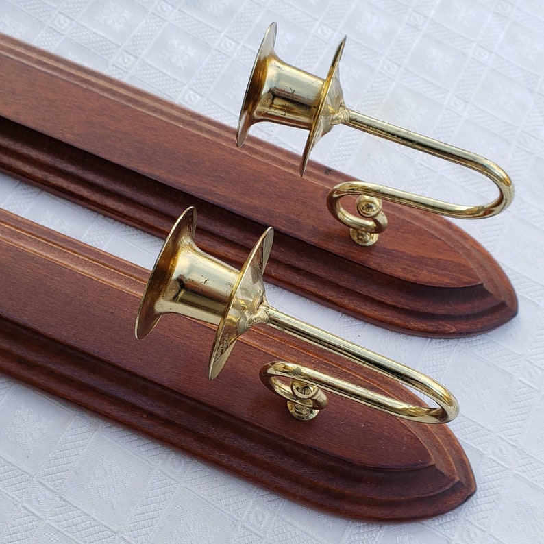 Sconces and YOUR CHOICE of Votive Cups Home Interiors Wood Etsy