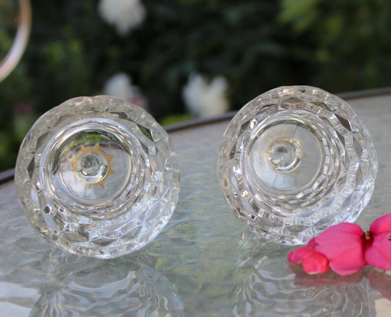 Two Glass Votive Cups With Grommets Home Interiors LADY LOVE Etsy