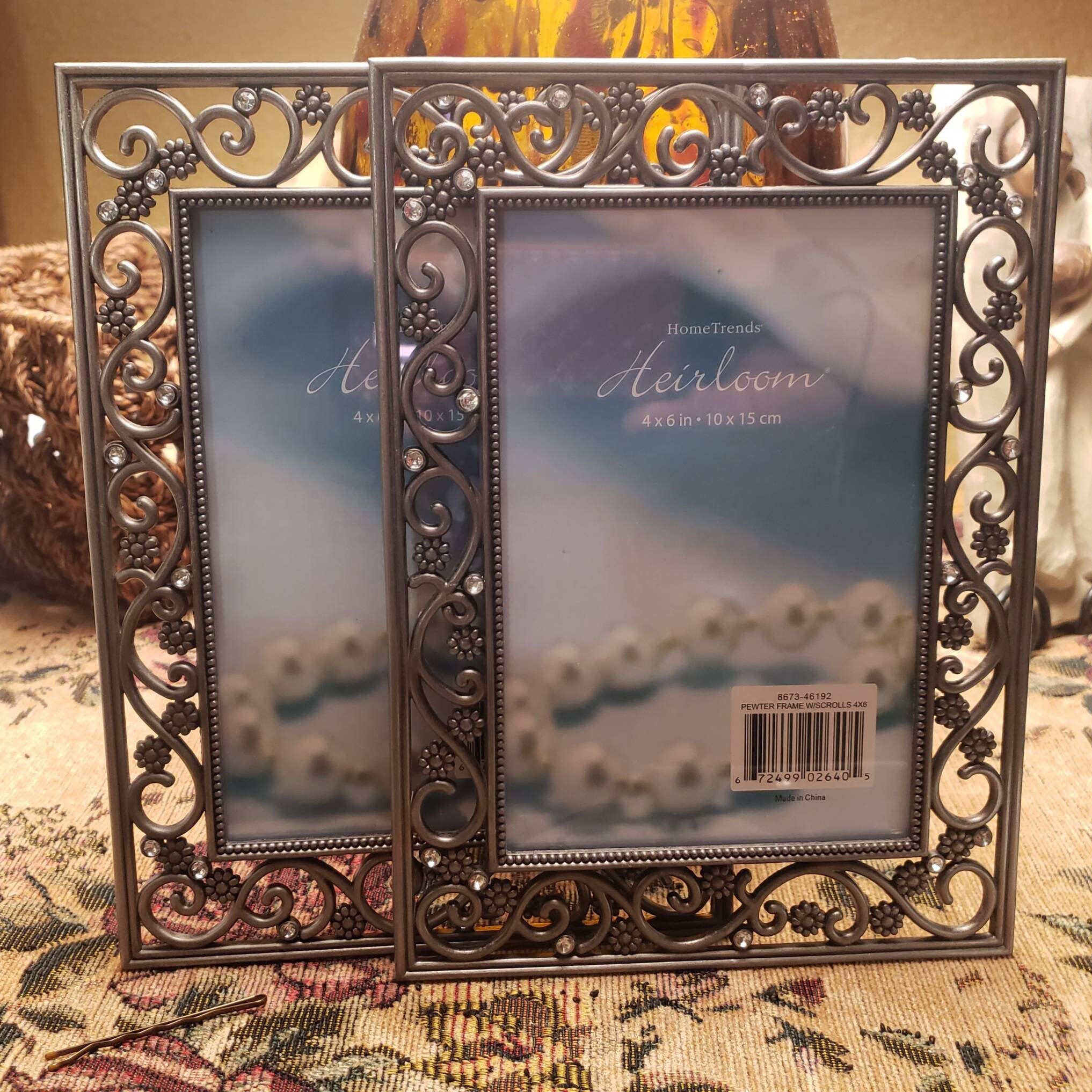 Floral Pewter Picture Frames for 5 x 7 Inch Photos Portraits Etsy