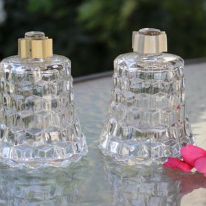 Set of Two Glass Peg Votive Cups LADY LOVE Home Interiors Candle Holders for Sconces or Candlesticks HOMCO