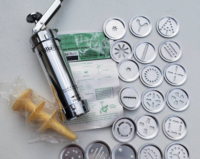 Villaware Cookie Press Aluminum Christmas Spritz Cooky Pastry Etsy
