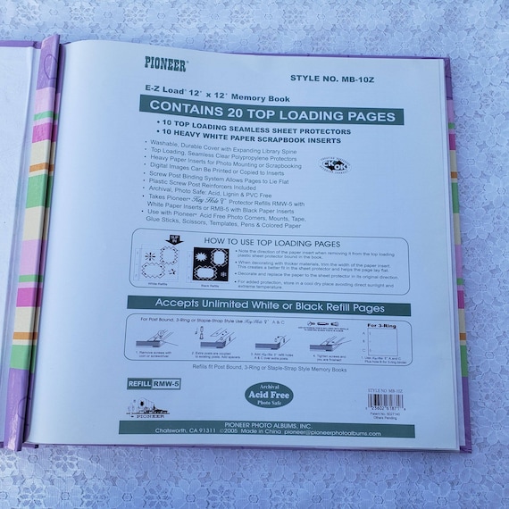 Memory Book Top - Loading Page Protectors - C-Line