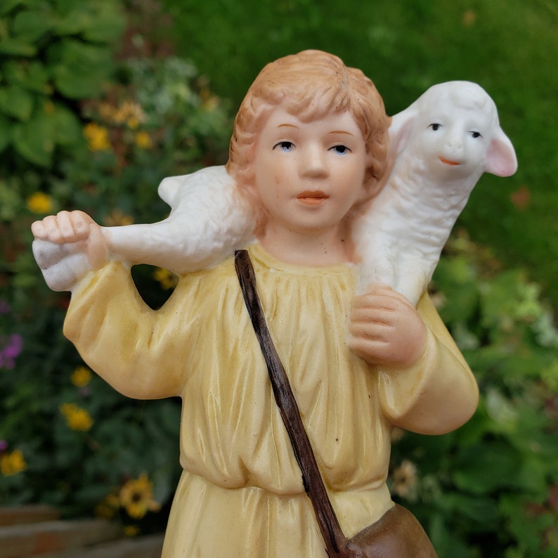 Shepherd Figurine 5260 Homco Nativity Replacement Piece Ceramic Christmas Manger Scene Home Interiors