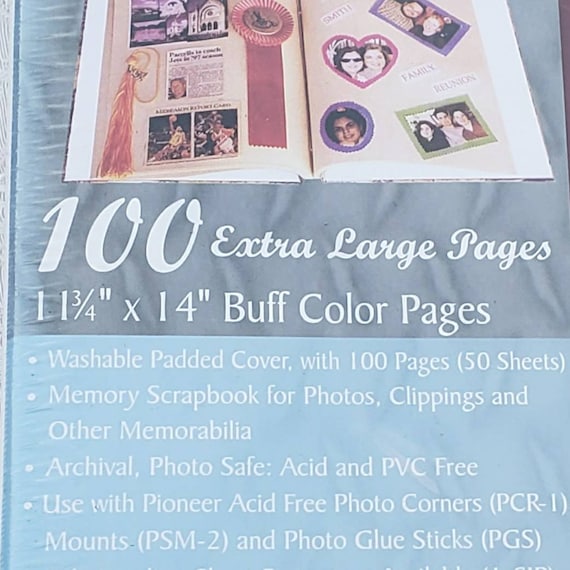 Jumbo Scrapbook With Buff Colored Paper, 50 Sheets Photo Album, Refillable,  Pioneer SJ-100 New NOS 