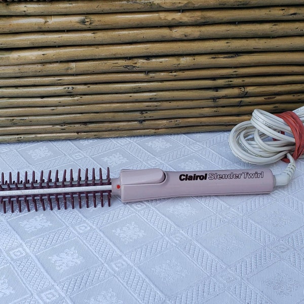 Clairol Slender Twirl Brush Curling Iron 7/16 Inch Barrel with Curl Release Hair Styling Model CB6 Vintage Preowned
