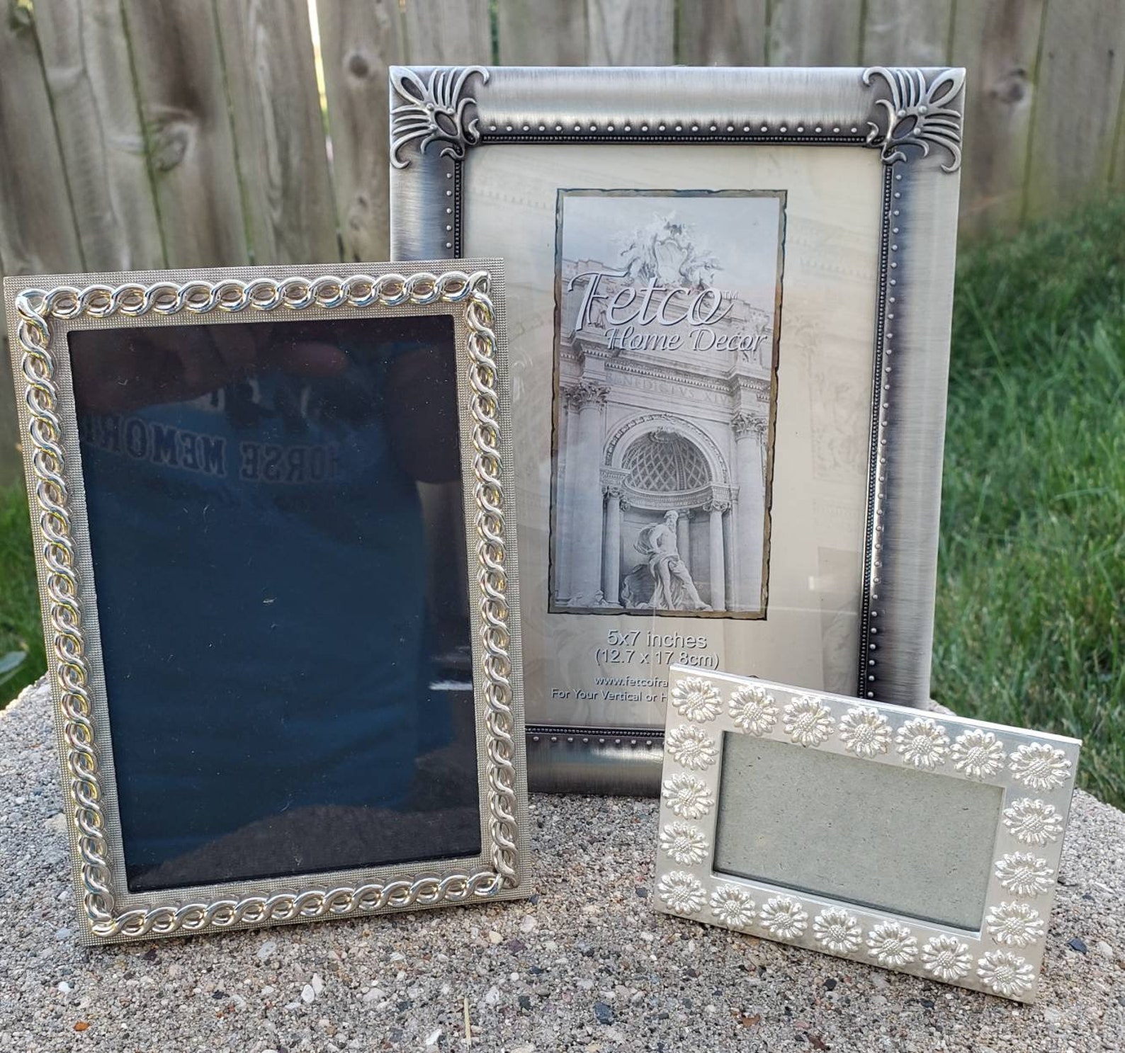 Silver Tone Picture Frames with Glass 5x7 and 4x6 Inch and Etsy
