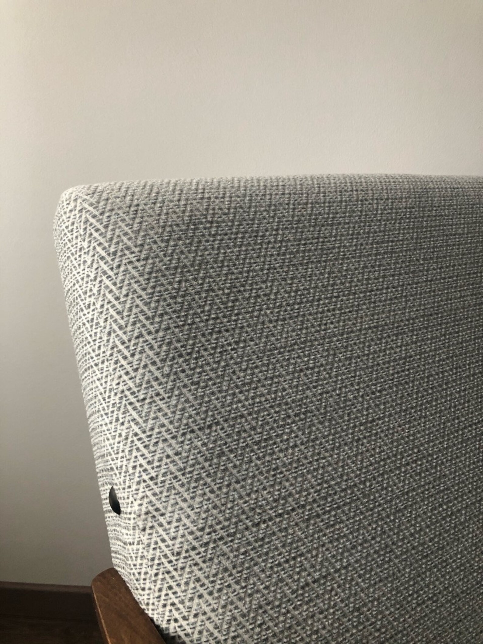 Mid Century Grey Herringbone Armchair B310 Var 1970s Etsy UK