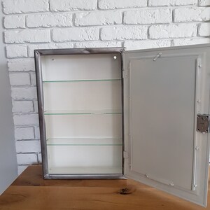 Vintage Small Medicine Cabinet With Mirror - Etsy
