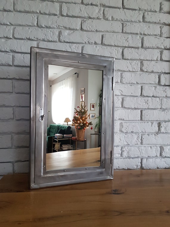 Vintage Small Medicine Cabinet With Mirror 