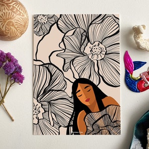 WALL ART PRINT Latina , Feminine Energy Art Print , Latina Prints , Latina Pride , Latina Owned , Mexican Wall Art , Physical Print