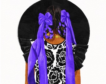 Mexicana Art Print: Latina Woman Portrait, Giclée Quality