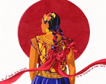 Mexicana Art Print: Latinx Woman Empowerment, Giclée Quality
