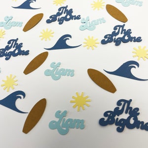 The Big One Confetti The Big One Surf Birthday Decoration The Big One Birthday Custom Party Decor by PartyAtYourDoor on etsy