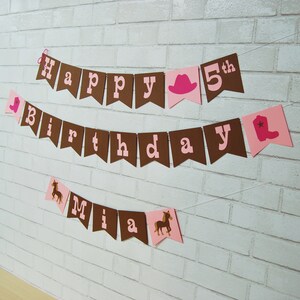 Cowgirl Birthday Banner, Cowgirl Party Decor, Rodeo Birthday Banner ...