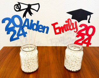 Graduation Centerpiece, Class of 2024, Graduation Party Decoration, Graduation Party, Grad Party Table Decor, by PartyAtYourDoor on Etsy