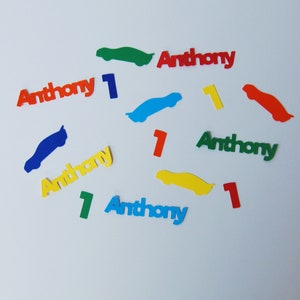 Race Car Confetti, Race Car Birthday, Race Car Party Decor, Car Confetti, Two Fast Birthday,  Custom Parties by PartyAtYourDoor on Etsy
