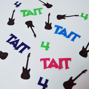 Rock and Roll Confetti, Guitar Confetti, Rock Birthday Confetti, Guitars, Music Party Decor, Custom Parties by PartyAtYourDoor on Etsy