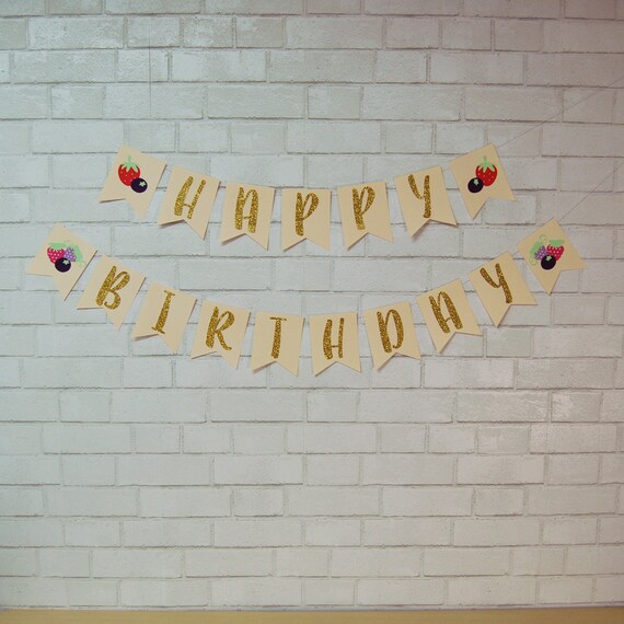 Berry Sweet Birthday Banner, Berry Sweet Birthday Decor, Berry First Birthday, Berry Sweet, Custom Parties by PartyAtYourDoor on Etsy