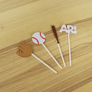 Baseball Cupcake Toppers, Baseball Birthday Decoration, Baseball Party Decor, Custom Parties by PartyAtYourDoor on Etsy