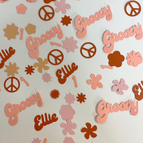 Groovy Confetti, One Groovy Baby Confetti, Two Groovy Confetti, Woodstock Confetti, Custom Parties by PartyAtYourDoor on Etsy