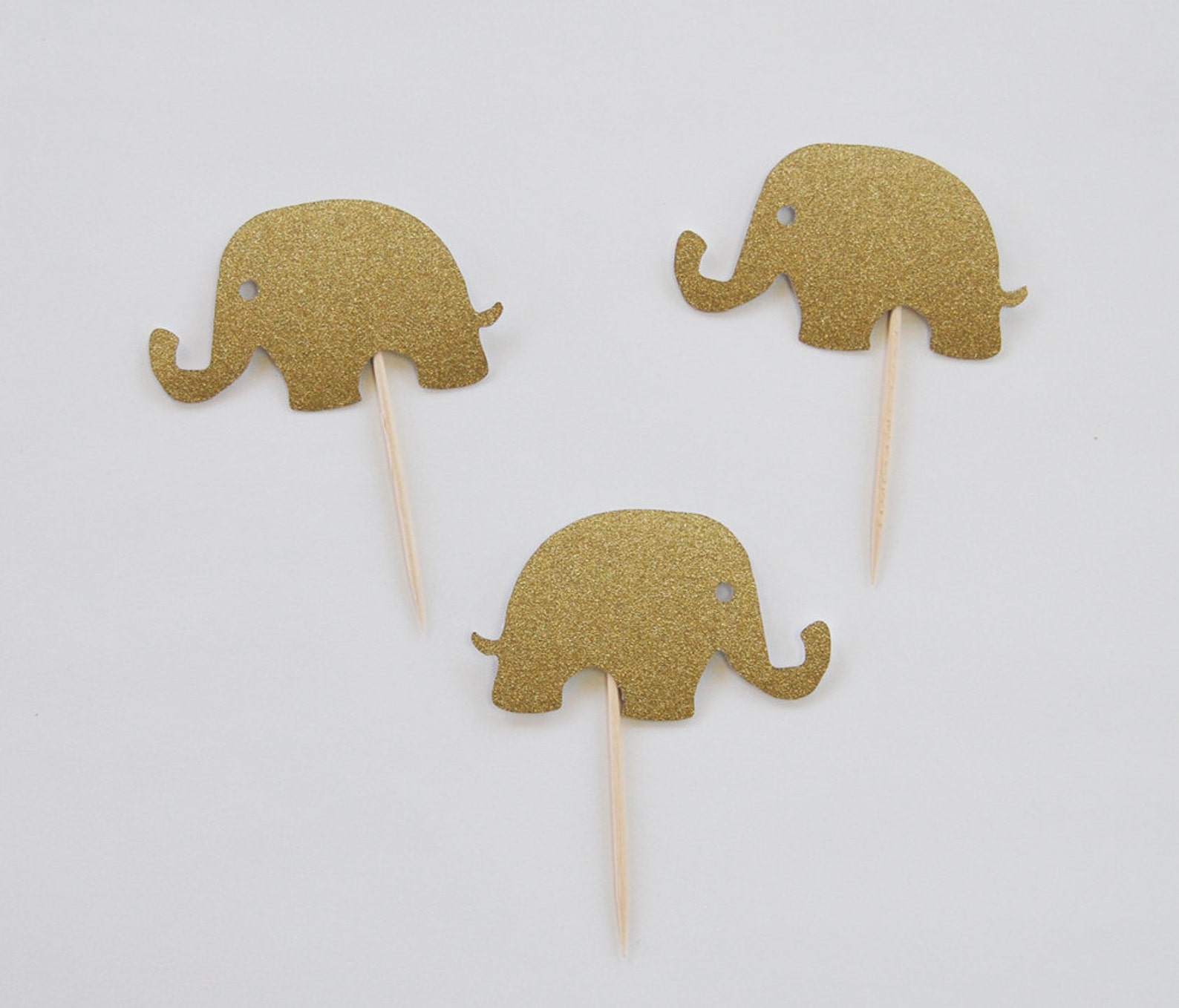 12 Elephant Cupcake Toppers Elephant Baby Shower Elephant Etsy
