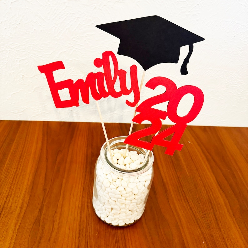Graduation Centerpiece, Class of 2024, Graduation Party Decoration, Graduation Party, Grad Party Table Decor, by PartyAtYourDoor on Etsy image 5
